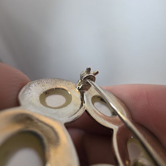 Vintage Sterling Silver Mother Of Pearl Flower - Picture 7 of 11